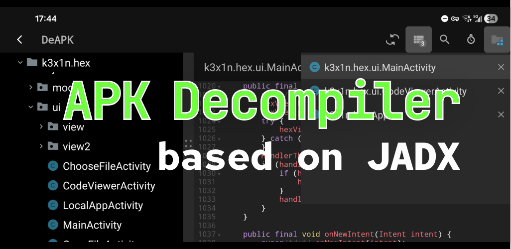 DeApk Descompilador APK basado en JADX